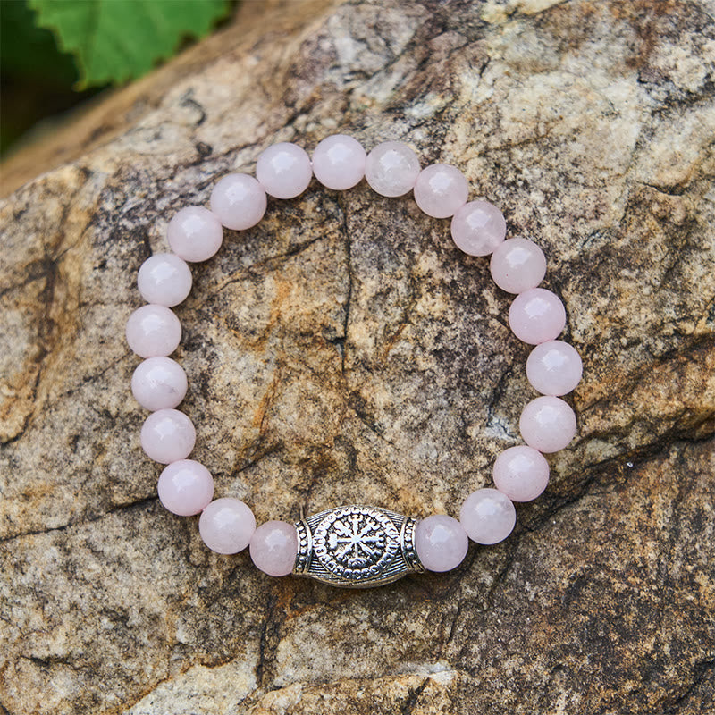 WorldNorse Viking Tiger Head Paracord Braided Bracelet - Rose Quartz - image 20