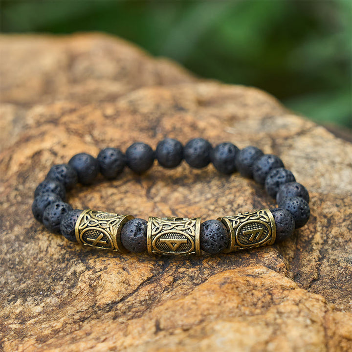 WorldNorse Heterochromatic Assorted Crystal Beaded Bracelet - Lava Rock - image 0