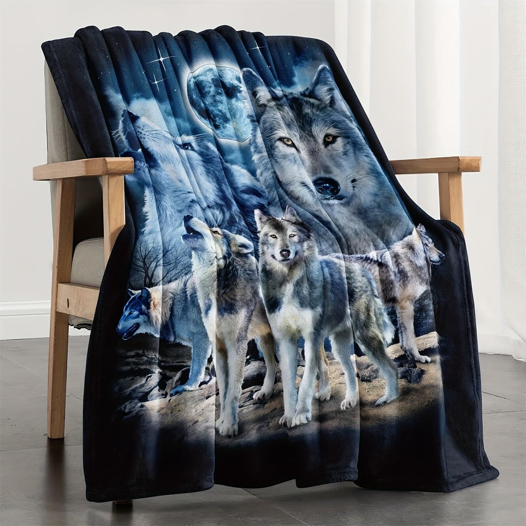 WorldNorse Wolf Kin Moonlit Crag Gathering Blanket - image 3