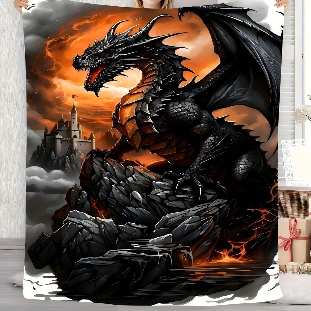 WorldNorse Ember Wyrm Fortress Crag Blanket - image 1