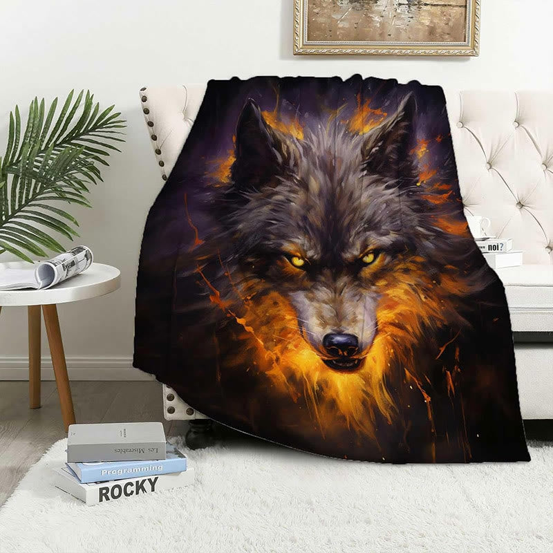 WorldNorse Ember Wolf Shadowed Canopy Blanket - Wolves - 150x200cm - image 0