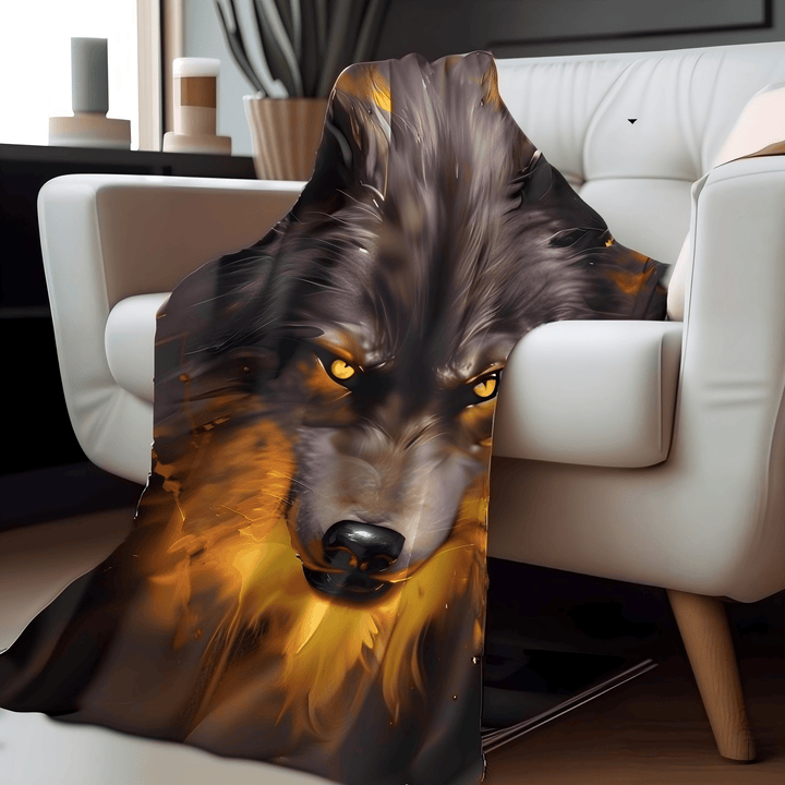 WorldNorse Ember Wolf Shadowed Canopy Blanket - image 2