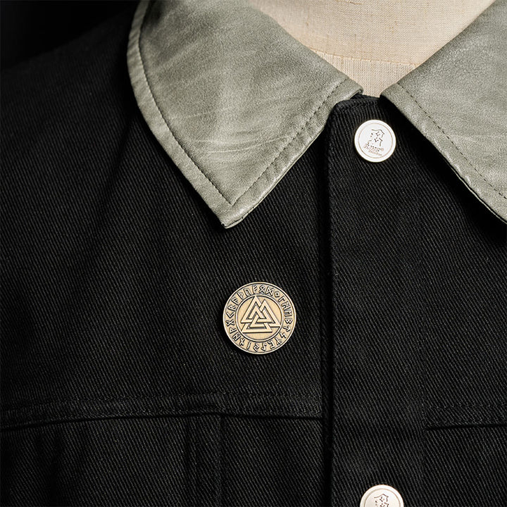 WorldNorse Viking Valknut Rune Brooch - image 1