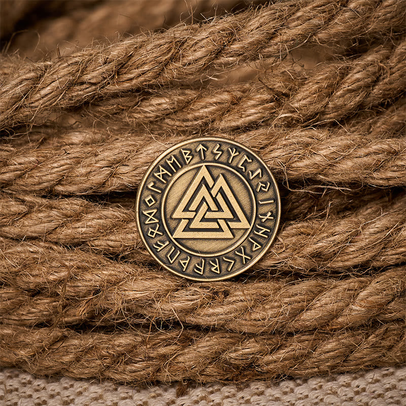 WorldNorse Viking Valknut Rune Brooch - image 2