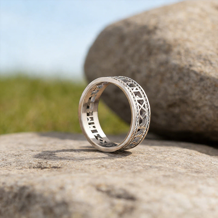 WorldNorse Forged Rune Filigree Ring - Silver - UK Size Z（US 13） - image 2