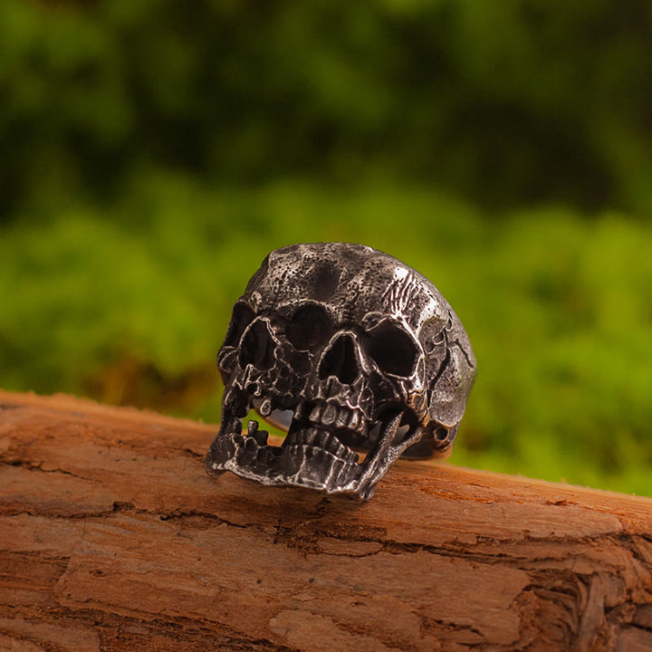 WorldNorse Forged Dual-Face Wasteland Skull Ring - Skull - UK Size Z（US 13） - image 0