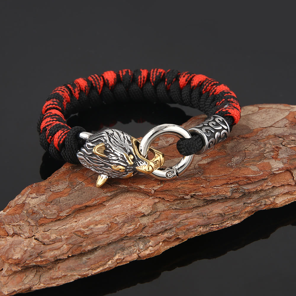 WorldNorse Crafted Geri-Freki Braided Bracelet - 23cm - image 0