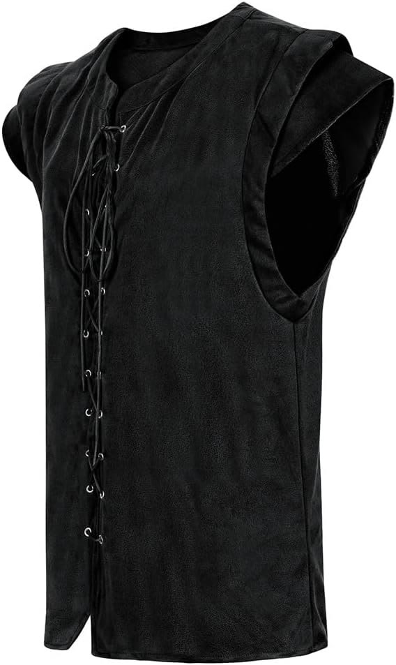 WorldNorse Viking Sueded Lace Up Tunic Costume Waistcoat - image 8