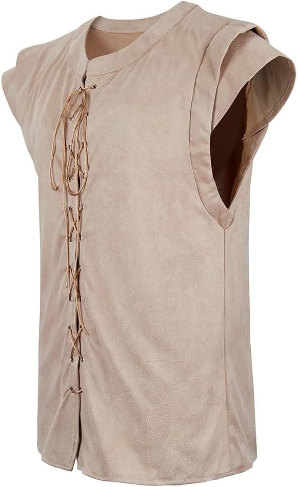 WorldNorse Viking Sueded Lace Up Tunic Costume Waistcoat - image 15