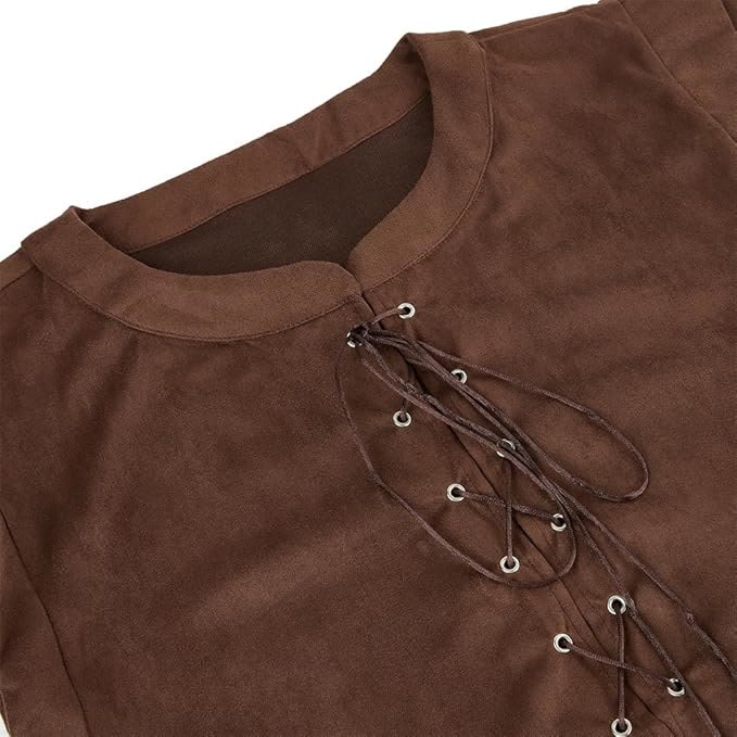 WorldNorse Viking Sueded Lace Up Tunic Costume Waistcoat - image 1