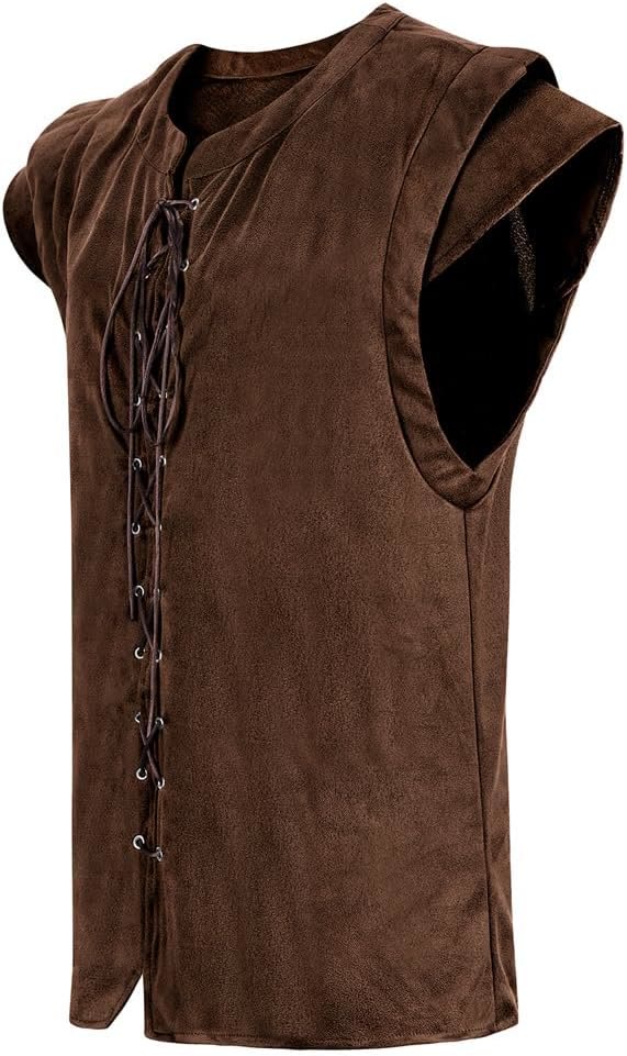 WorldNorse Viking Sueded Lace Up Tunic Costume Waistcoat - image 3