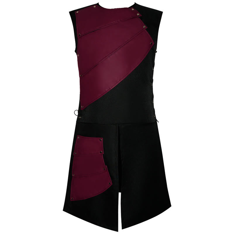 WorldNorse Viking Riveted Overlay Tunic Costume Robe - Red - US/UK/AU46，EU56 (3XL) - image 0