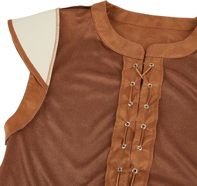 WorldNorse Viking Sueded Lace Up Tunic Costume Waistcoat - image 22