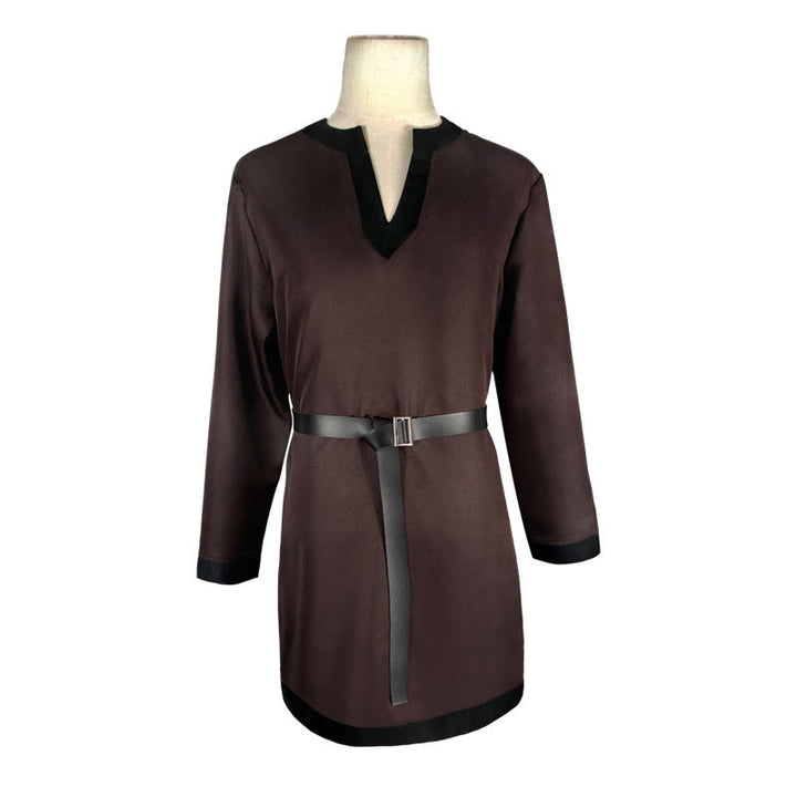 WorldNorse Viking Contrast Trim Girdled Costume Robe - image 9