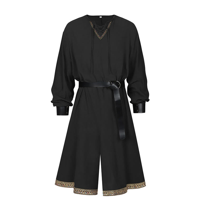 WorldNorse Woven Trimmed Tied Costume Robe - Black - US/UK/AU44，EU54 (2XL) - image 6