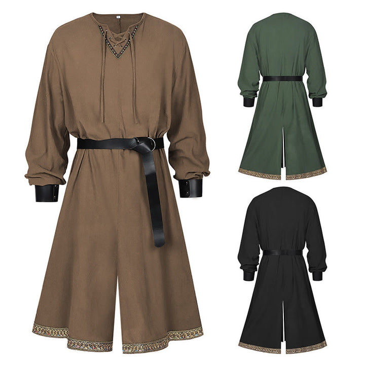 WorldNorse Woven Trimmed Tied Costume Robe - Brown - US/UK/AU44，EU54 (2XL) - image 0