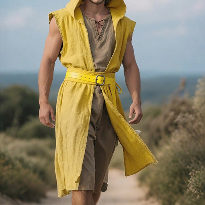 WorldNorse Norse Ranger Hooded Split Tunic Costume Robe - image 14
