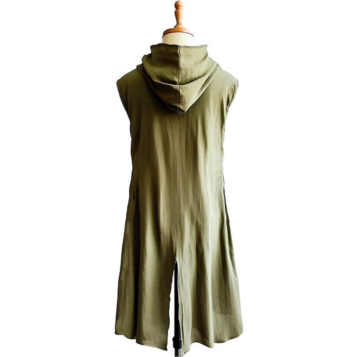 WorldNorse Norse Ranger Hooded Split Tunic Costume Robe - image 4