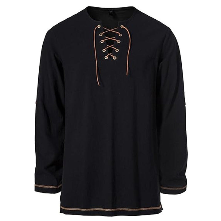 WorldNorse Stitched Hem Girdled Tunic Costume Shirt - image 5