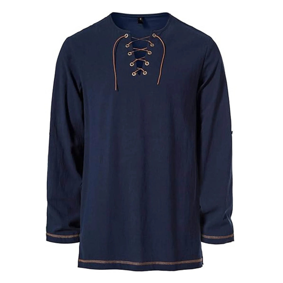 WorldNorse Stitched Hem Girdled Tunic Costume Shirt - image 15