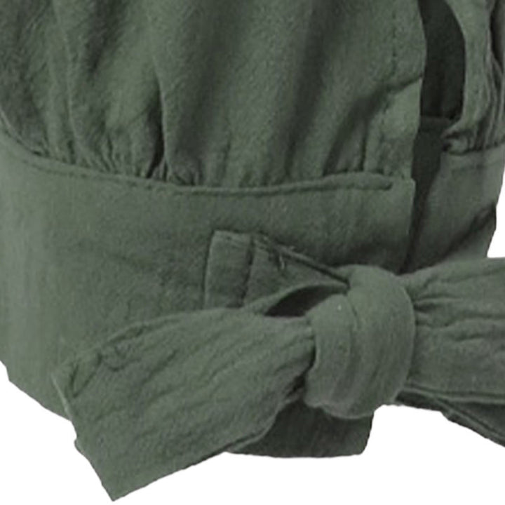 WorldNorse Textured Cropped Tie Cuff Trousers Costume Pant - image 3