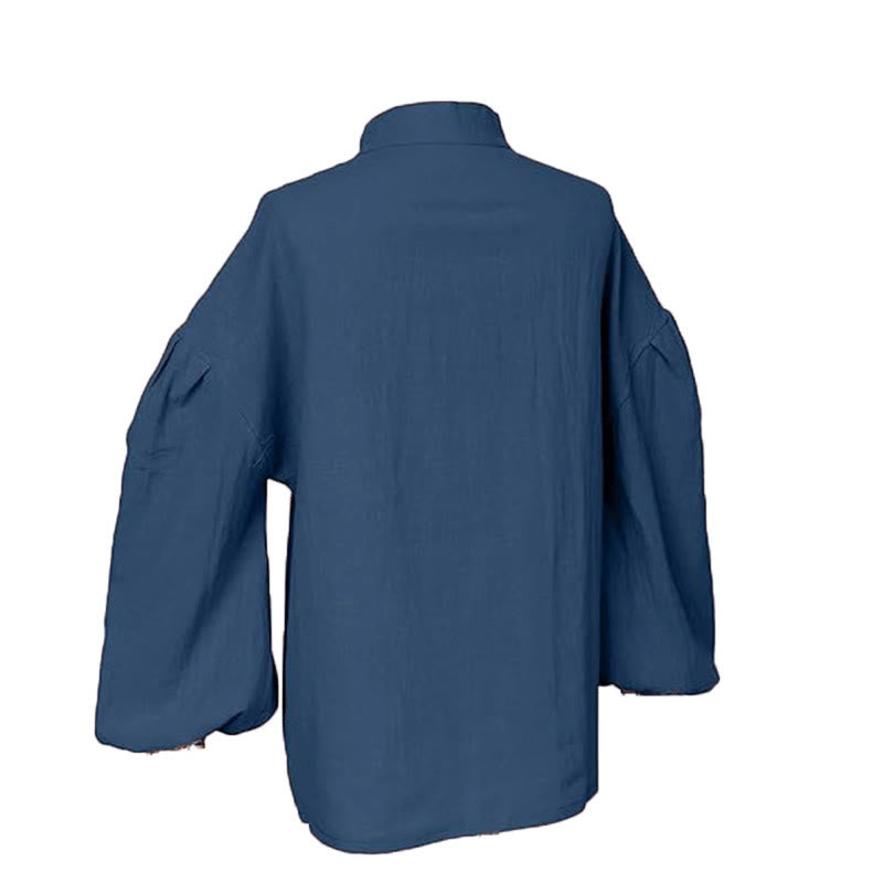WorldNorse Puffed Sleeve Belted Tunic Costume Shirt - image 9