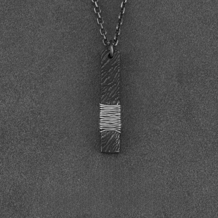 WorldNorse Handcrafted 999 Silver Forged Bar Wire-Wrapped Necklace - image 4