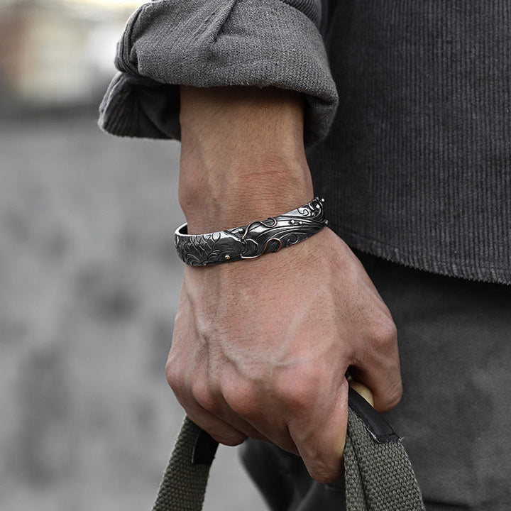 WorldNorse Handcrafted 999 Silver Norse Serpent Scale Bracelet - image 5