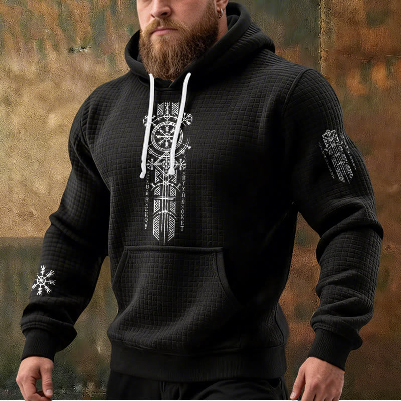 WorldNorse Viking Helm of Awe Staff Waffle Hoodie - image 1