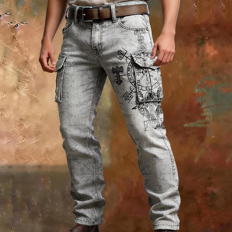 WorldNorse Viking Helm of Awe Compass Cargo Pants - image 1