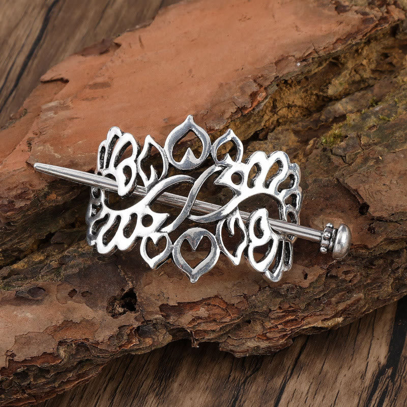 WorldNorse Heartleaf Celtic Knot Hairpin - Round - image 1