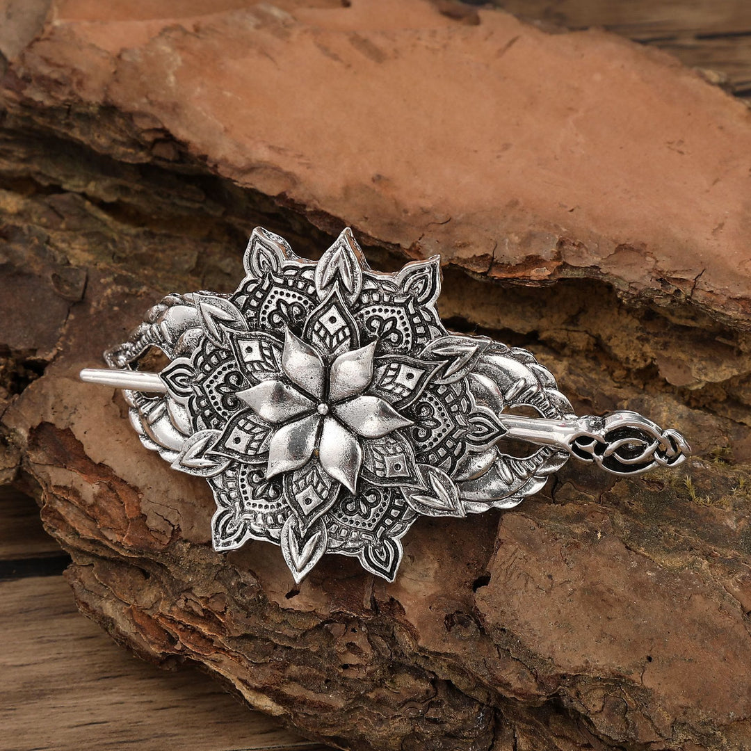 WorldNorse Sacred Knot Floral Hairpin - Flower - image 4