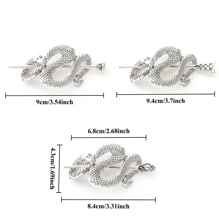 WorldNorse Nordic Scaled Serpent Knot Hairpin - image 3