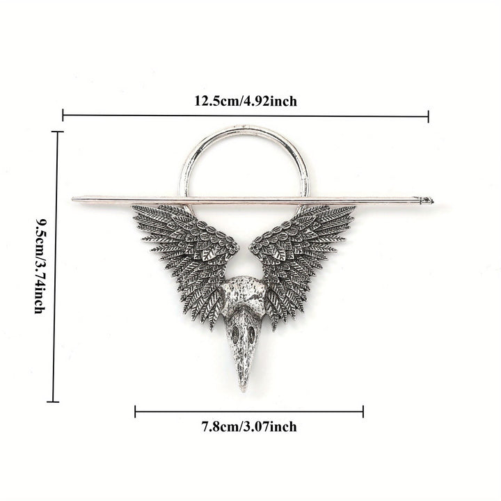 WorldNorse Viking Raven Skull Wing Hairpin - image 3