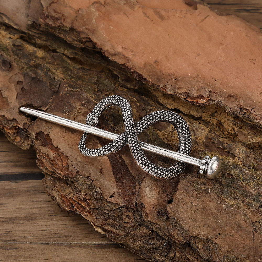 WorldNorse Nordic Serpent Infinity Hairpin - Round - image 1