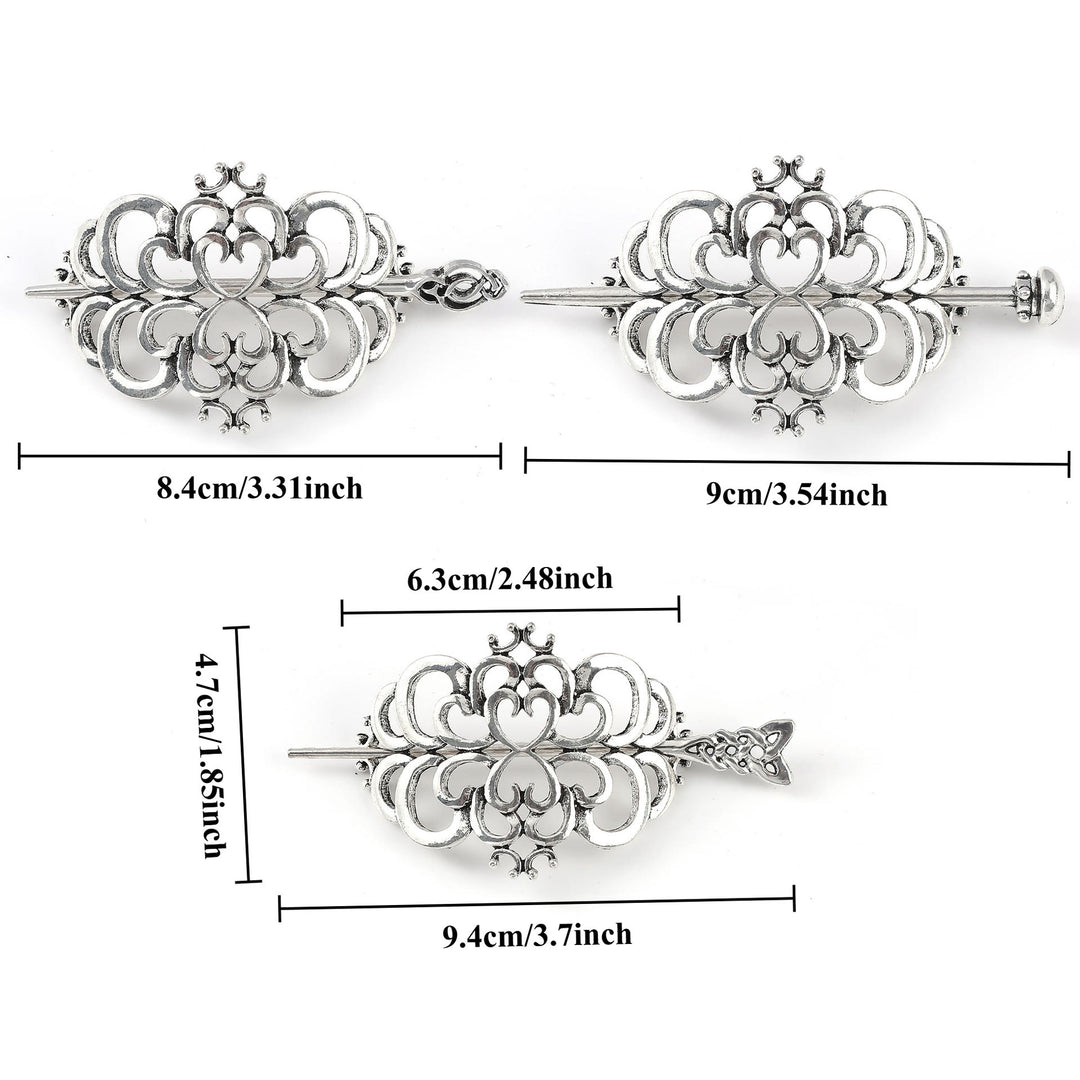 WorldNorse Swirl Knot Looped Heart Hairpin - image 3