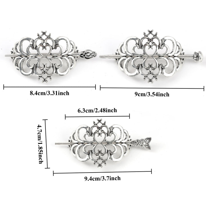 WorldNorse Swirl Knot Looped Heart Hairpin - image 3