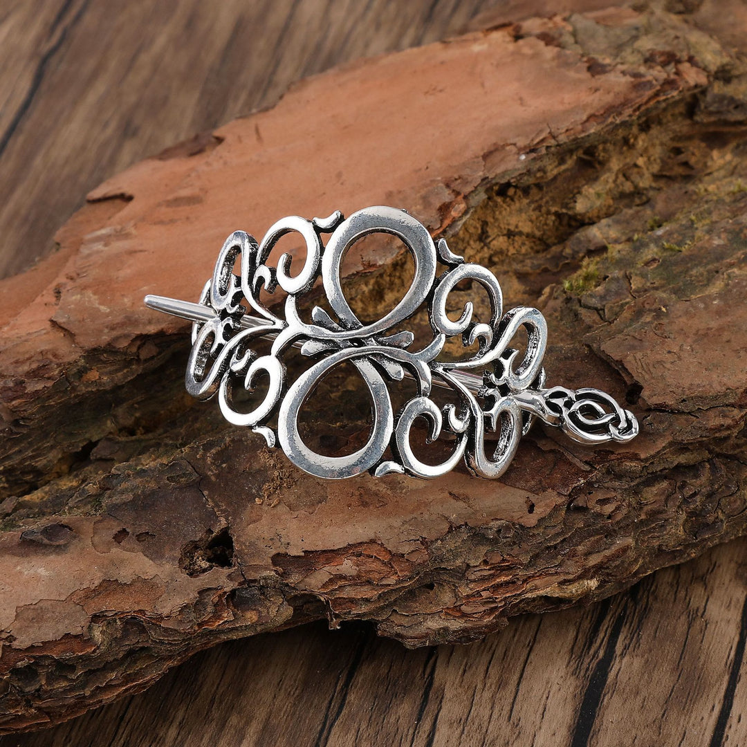 WorldNorse Nordic Floral Scrollwork Hairpin - Flower - image 2