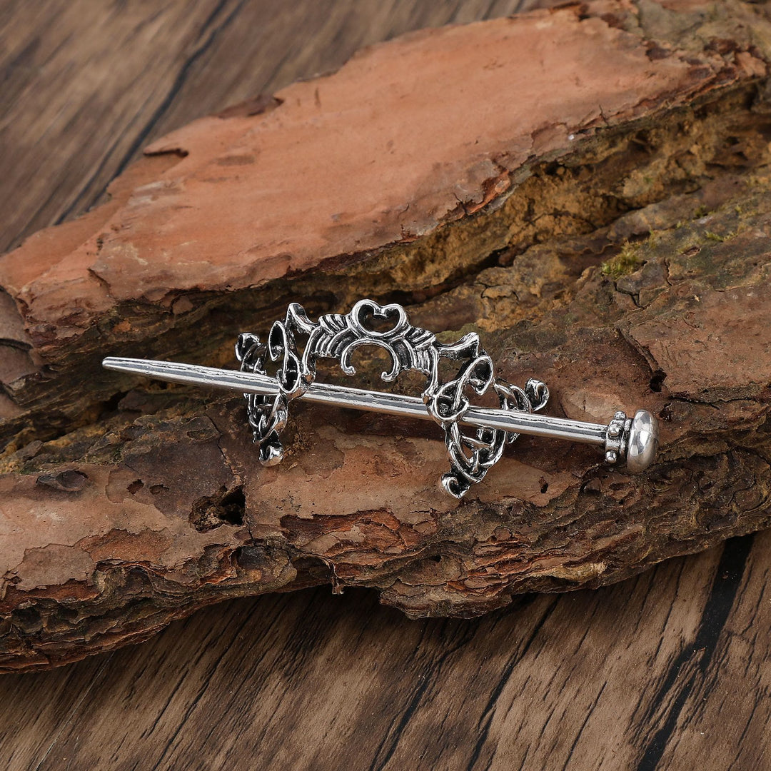 WorldNorse Norse Royal Celtic Knot Hairpin - Round - image 1