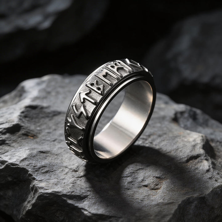 WorldNorse Classic Norse Rune Spinnner Ring - Style C#Silver - US 12 - image 13
