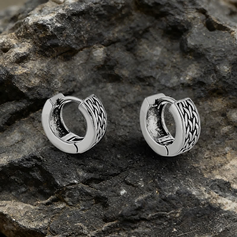 WorldNorse Celtic Braid Vintage Huggie Earrings - image 3