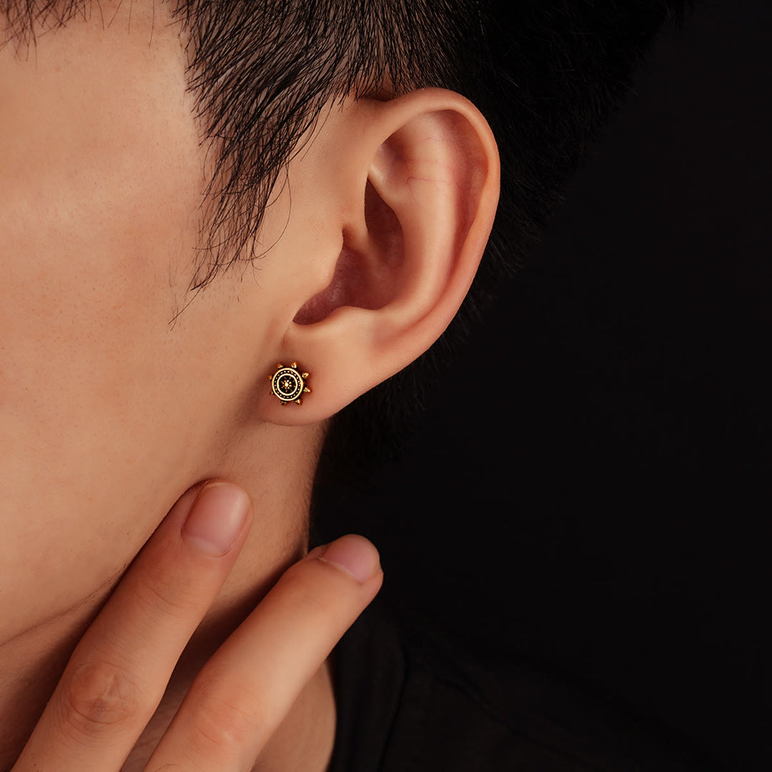 WorldNorse Viking Rudder Textured Rustic Earrings - image 4