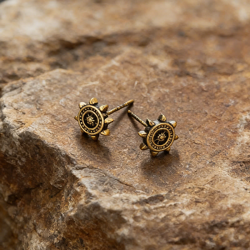 WorldNorse Viking Rudder Textured Rustic Earrings - image 3