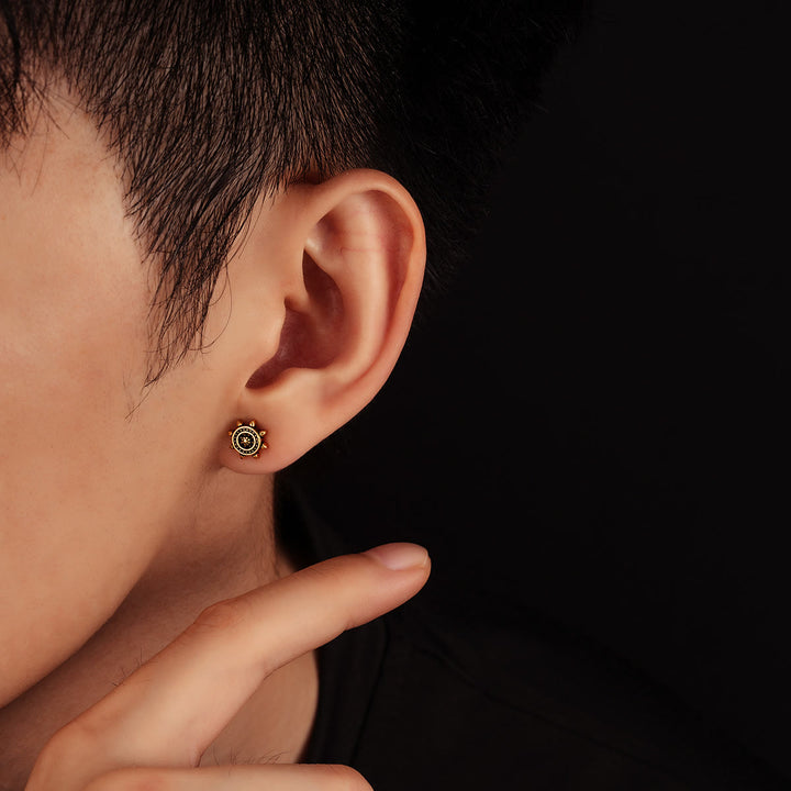 WorldNorse Viking Rudder Textured Rustic Earrings - image 2