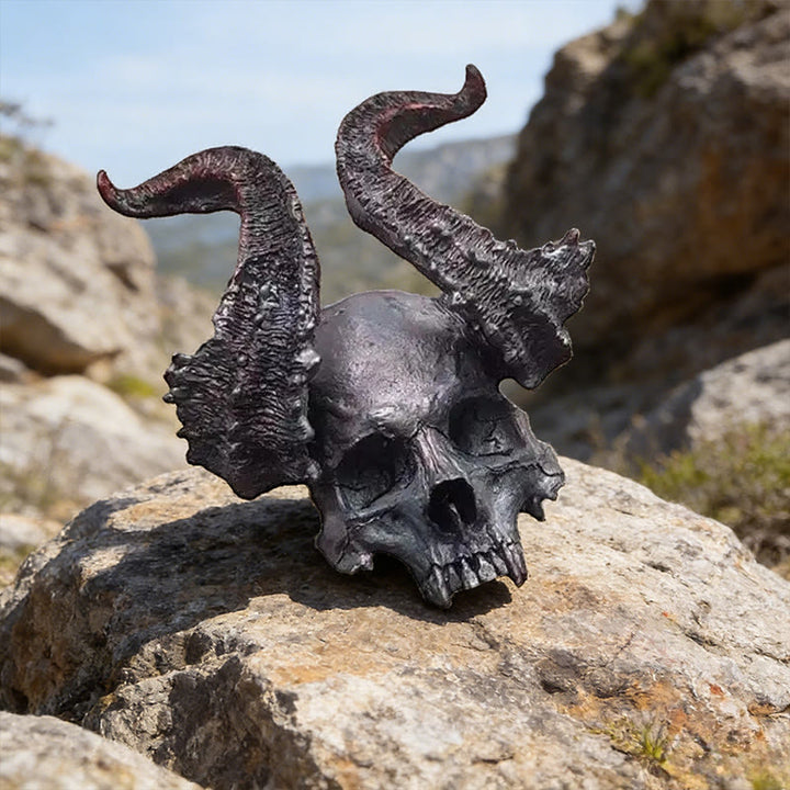 WorldNorse Ram-Horned Demon Skull Ring - image 5