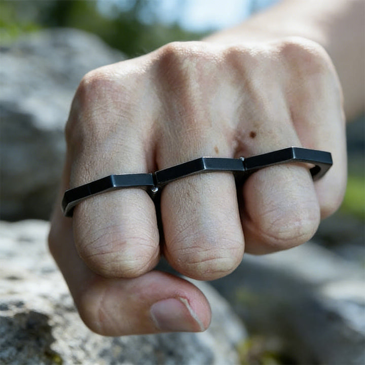 WorldNorse Minimalist Hexagon Band Ring - image 6