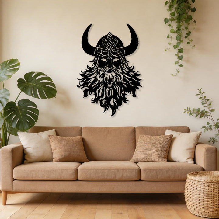 WorldNorse Viking Horned Warrior Metal Wall Decor - image 5