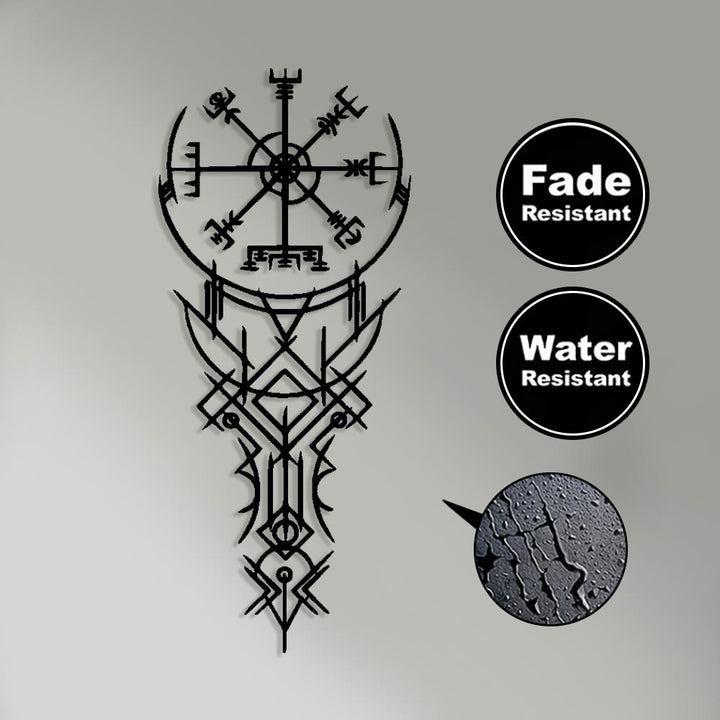 WorldNorse Viking Vegvisir Compass Totem Metal Wall Decor - image 3