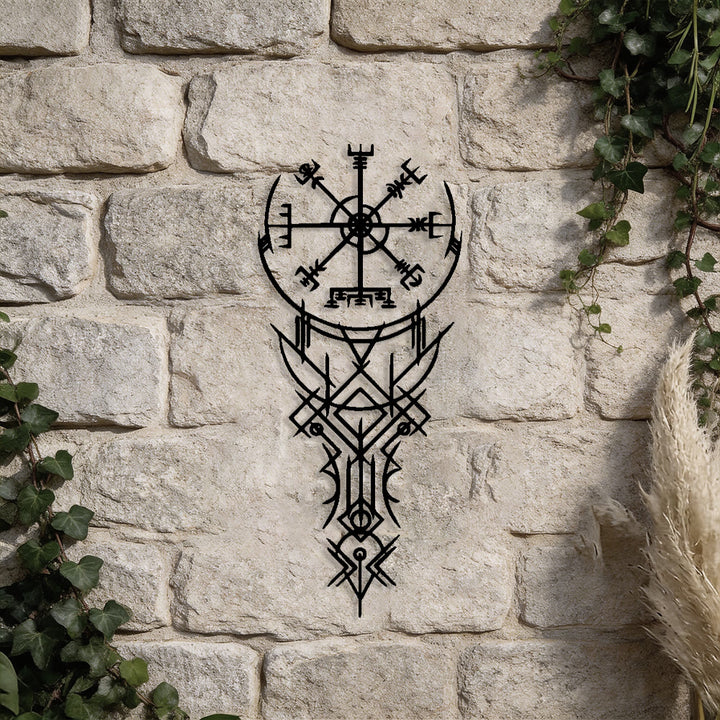 WorldNorse Viking Vegvisir Compass Totem Metal Wall Decor - image 4