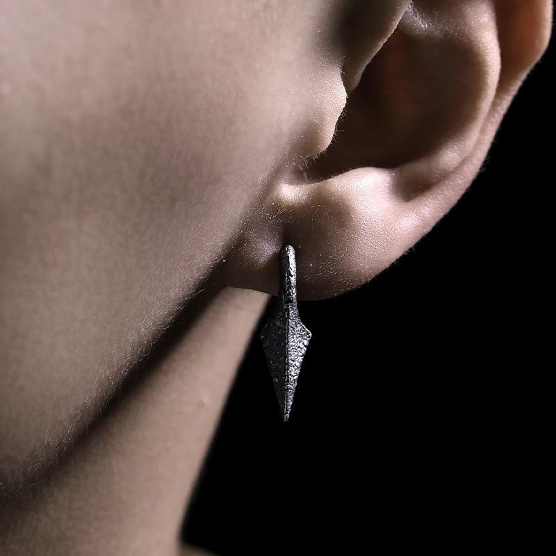 WorldNorse Handcrafted 925 Silver Spearhead Textured Earrings - image 7